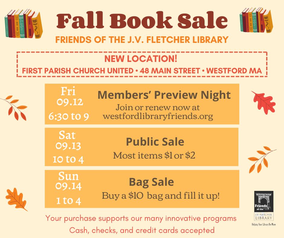 Used Book Sale — Members' Preview Night - WestfordCAT